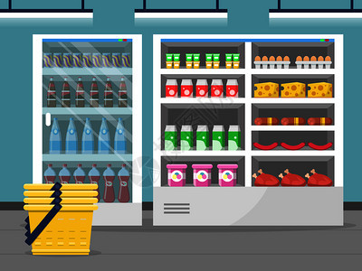 杂货店展示超市内商店食品超市检出病媒背景商店和市场内食品介绍检出病媒背景图片