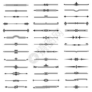 vintage线条分隔器用于文本矢量抽象手绘设计阵列分离器的文本矢量抽象手绘设计架框的装饰优雅反向细线分隔器用于文本矢量抽象手画图片