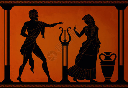 古希腊神话插画图片