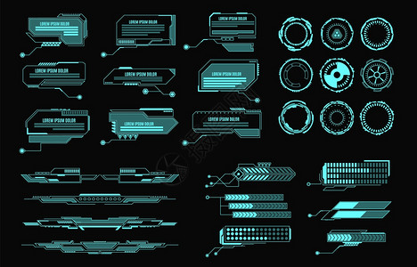 hud元素未来虚拟屏幕用户界面应用程序控制面板图栏标签数字信息箱矢量动态传真技术布局hud元素未来虚拟屏幕用户界面数字信息箱图片