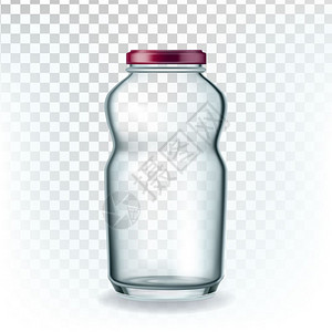 玻璃罐器具空红色高清图片