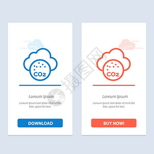 空气二氧化碳污染蓝色和红下载购买网络部件卡模板图片