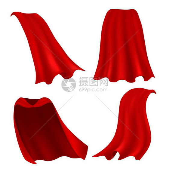 红斗篷实事求是的彩色披肩侧面和背的外衣丝织物服饰嘉年华附件3d魔术服装饰品红色斗篷实事求是的彩色披衣前嘉年华服装饰品图片