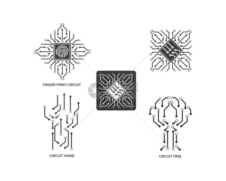 电路板插图矢量设计图片