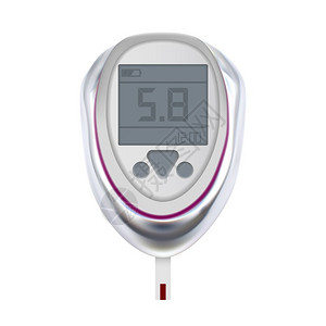用于测量和监血糖尿病的数字设备健康检测分析器设备模板符合实际情况3d插图葡萄糖测量仪医疗电子设备矢量图片
