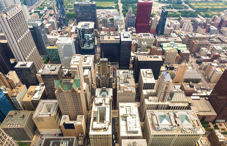 高空俯视城市的景色图片