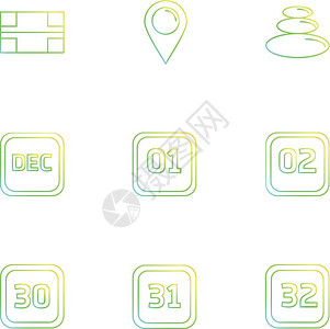 Calendr几个月化妆品家庭年份日期计数洗手间物品icon矢量设计公寓收藏风格创作图标图片