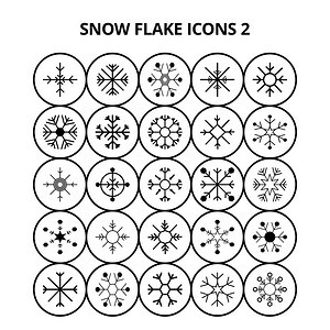 用于网络设计和应用程序界面的雪片图标对于信息也有用矢量图解图片