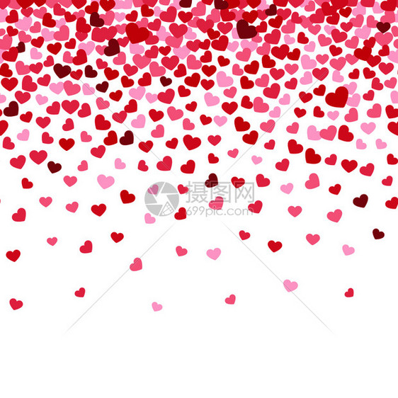 心形体情人节日向量背景浪漫爱情向量简单纹理飞心形体图片
