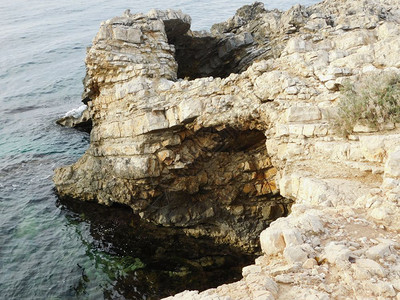 泰国海海水和礁石背景