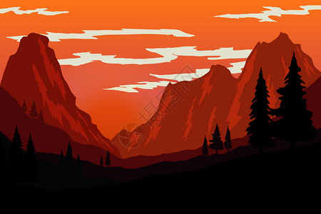 湿地公园湖插画_湿地公园湖卡通_湿地公园湖插图_手绘