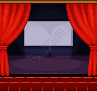 红色窗帘的剧院或舞台图片