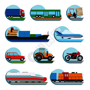 卡车和火车飞机图图片