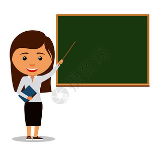 黑板和女教师图片