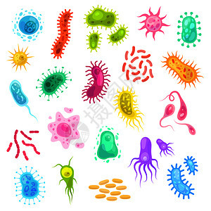 卡通细菌病毒图片