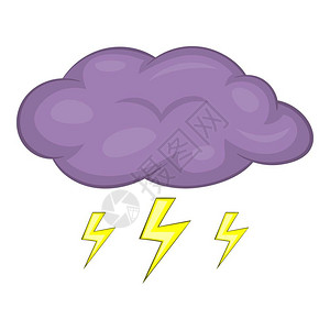 云和风暴图标用于网络设计的云和风暴矢量图标的漫画插云和风暴标卡通格图片