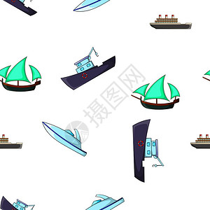 游艇和海上运输模式为网络游艇和海上运输模式提供游艇和海上运输模式的漫画插图图片