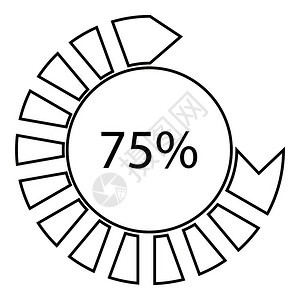 百分之七十五的信息图表概要插7网络矢量信息图表大纲样式图片