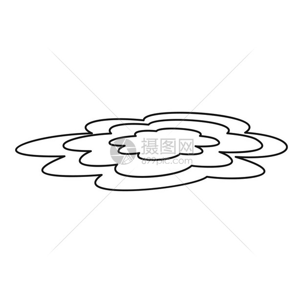 水坑图标用于网络的水坑矢量图标的大纲插水坑标大纲样式