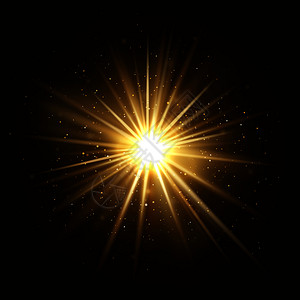 金星爆裂光炸在暗底矢量图解中被孤立效果恒星和闪亮的金色光爆炸在暗底矢量图解中被孤立金光爆炸在黑暗背景矢量图解中被孤立图片