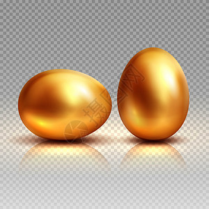 向东贺卡金蛋和现实黄色亮的成套金蛋鸡现实的金鸡现实的金向东贺卡的矢量插图图片