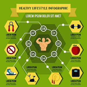 健康生活方式信息图图片