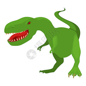 恐龙的图标矢量图标的漫画插用于在白色背景上隔离的网络恐龙的图标动画风格图片