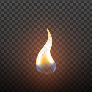 红色热火或蜡烛装饰的柴灯透明网格背景上隔离的闭合点3d插图现实的蜡烛火柴设计矢量图片
