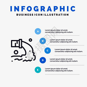 管道污染放射排污废物处理线图标5级插背景图片