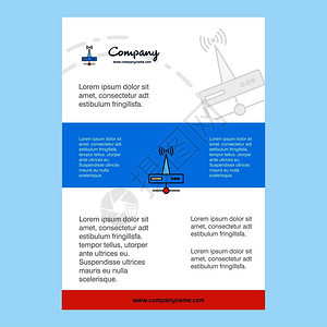 Wif路由器昏迷情况年度报告介绍传单小册子矢量背景简介的模板布局图片