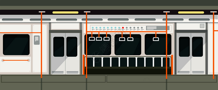 地下空铁列车内观载图片