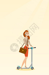 骑脚踏车的女商人图片