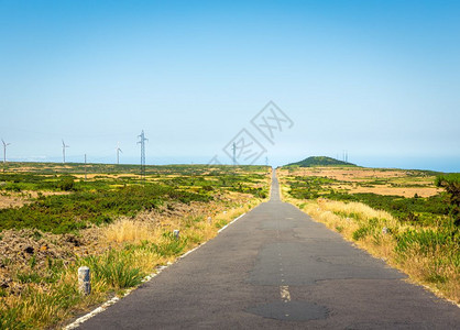 道路与风车图片