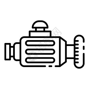 白色背景汽车生成器标轮廓样式网络设计图图片