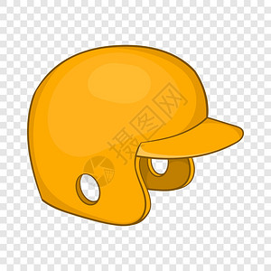 卡通棒球在任何网络设计背景上隔离的卡通风格棒球头盔图标背景