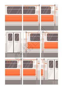 蒙内铁路地铁内空部分半平板矢量插图插画