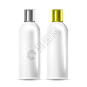 收集用于医疗皮肤护理的空白大管和装有银盖金的化妆品润滑剂瓶奶油套装符合实际的3d插图图片