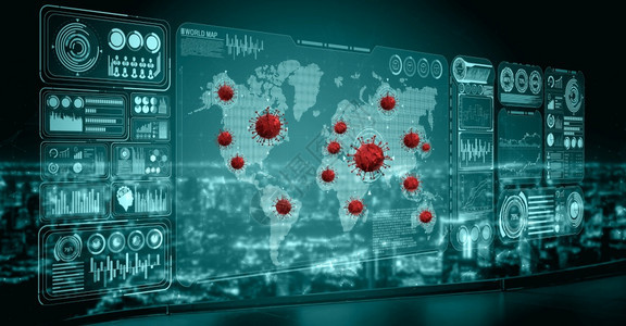 2019年的冠状疾或covid19信息图显示感染风险区域医学大数据科分析概念以保护2019年的冠状疾或covid19图片