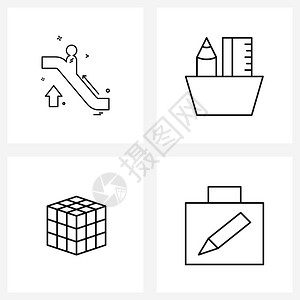 现代风格图标集魔方电梯图片