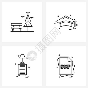 现代风格图标集科技现代台灯文件图片