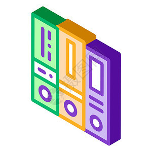 财务会计文件夹报告矢量等符号颜色孤立说明财务会计文件夹报告矢量图标图片