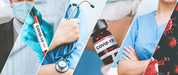 在包括药品疫苗和医生服务在内的疗概念方面为预防治疗和愈corna19或20年的corna疾而设置了横幅图片