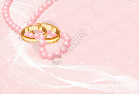 粉红色的结婚戒指图片