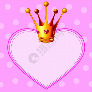粉红背景的公主皇冠图片