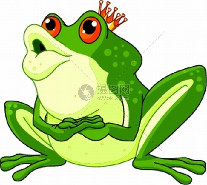青蛙王子等着接吻图片
