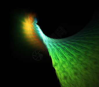 动态波的分形计算机生成了此图像图片