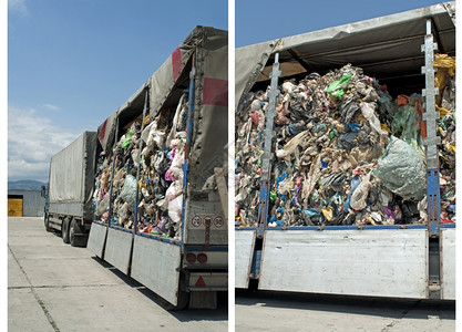 负责回收废物的卡车图片