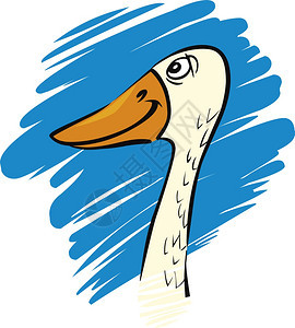 滑稽农鹅的幽默漫画插图图片