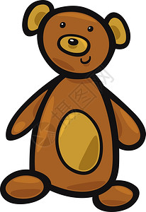 可爱泰迪熊玩具漫画插图图片