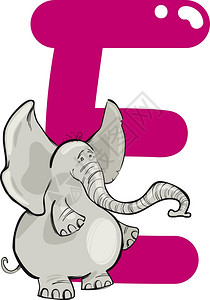 大象电子信件的漫画插图图片
